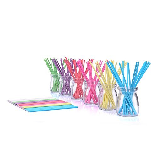 Wholesale (10 Pack) - 6-Inch Colored Lollipop Sticks - Elevate Your Cake Pops, Apples, and Candy with a Spectrum of 7 Striking Colors