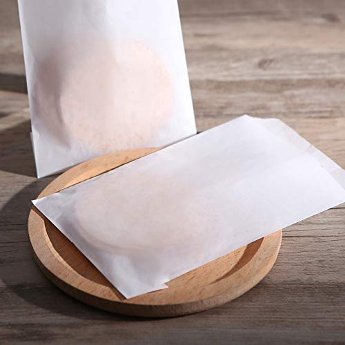 Wholesale (10 Pack) - Semi-Transparent Flat Glassine Waxed Paper Treat Bags - Perfect for Bakery Delights, Cookies, Candies, Desserts, and Chocolate Party Favors. 1 Pack - 100 pcs, Size: 4'' x 6'