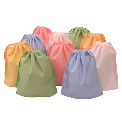 Wholesale (10 Pack) - Multipurpose Drawstring Treat Cello Bags - Ideal for Gift Wrapping, Treats, Goodies, Convenience, Shopping, Gym, Storage, and Garment Bags. Size: 10"x13"