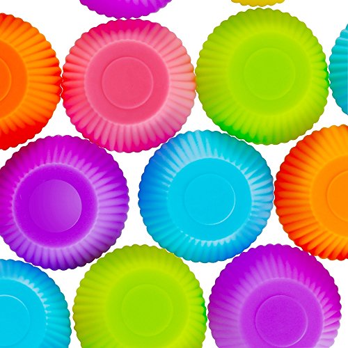 24-Pack Mini Muffin Pan - Reusable Silicone Cupcake Molds