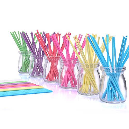 Wholesale (10 Pack) - 6-Inch Colored Lollipop Sticks - Elevate Your Cake Pops, Apples, and Candy with a Spectrum of 7 Striking Colors