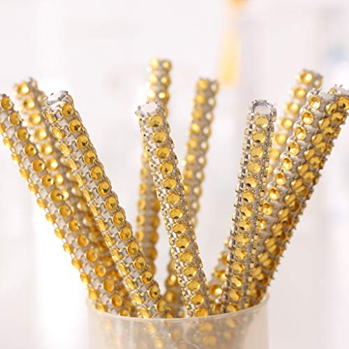 Wholesale (10 Pack) - Sparkling Rhinestone Bling 24 pcs 6-Inch Paper Cake Pop Sticks: Elevate Your Lollipop, Cakepop, Apple, and Candy Buffet Treats with Style and Glamour for Unforgettable Party Favors