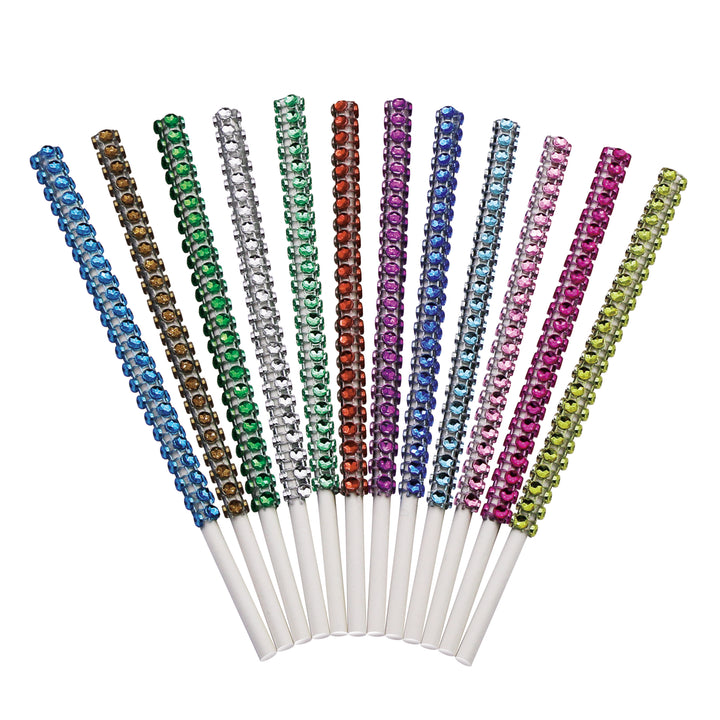 Sparkling Rhinestone Bling 24 Pack 6-Inch Paper Cake Pop Sticks: Elevate Your Lollipop, Cakepop, Apple, and Candy Buffet Treats with Style and Glamour for Unforgettable Party Favors