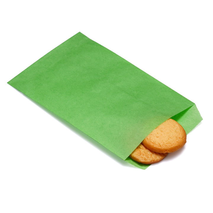 Wholesale (10 Pack) - Quotidian Flat Greaseproof Paper Bags - Mint Green Envelopes for Goodies, Cookies, Candy, Wedding, and Birthday Parties. 1 Pack - 100 pcs for Stylish Celebrations