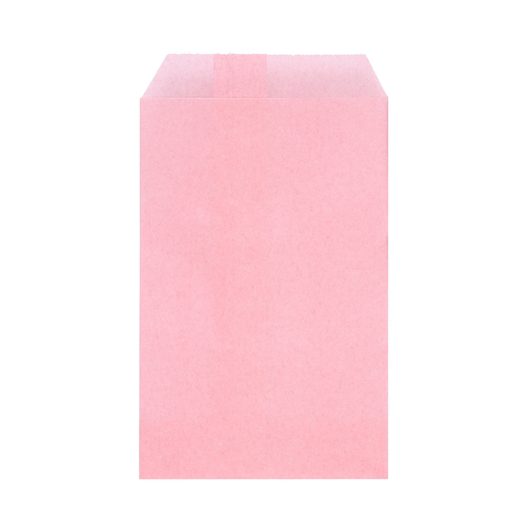 Quotidian Flat Greaseproof Paper Bags - Baby Pink Envelopes for Goodies, Cookies, Candy, Wedding, and Birthday Parties. Pack of 100 for Stylish Celebrations