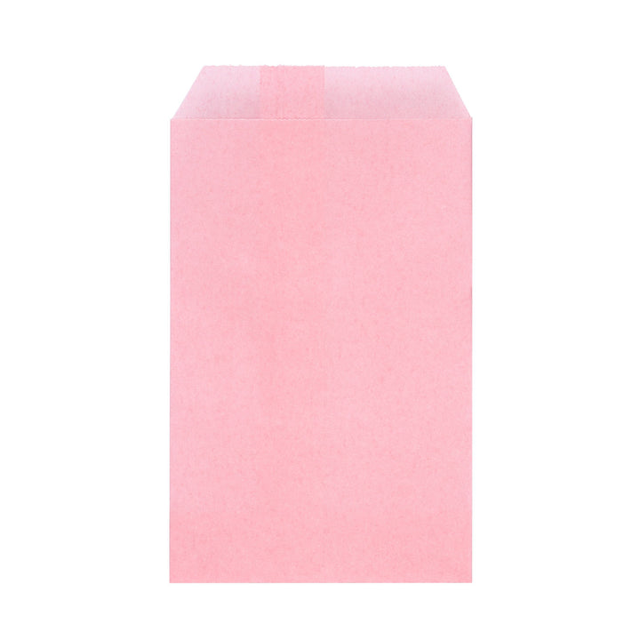 Quotidian Flat Greaseproof Paper Bags - Baby Pink Envelopes for Goodies, Cookies, Candy, Wedding, and Birthday Parties. Pack of 100 for Stylish Celebrations