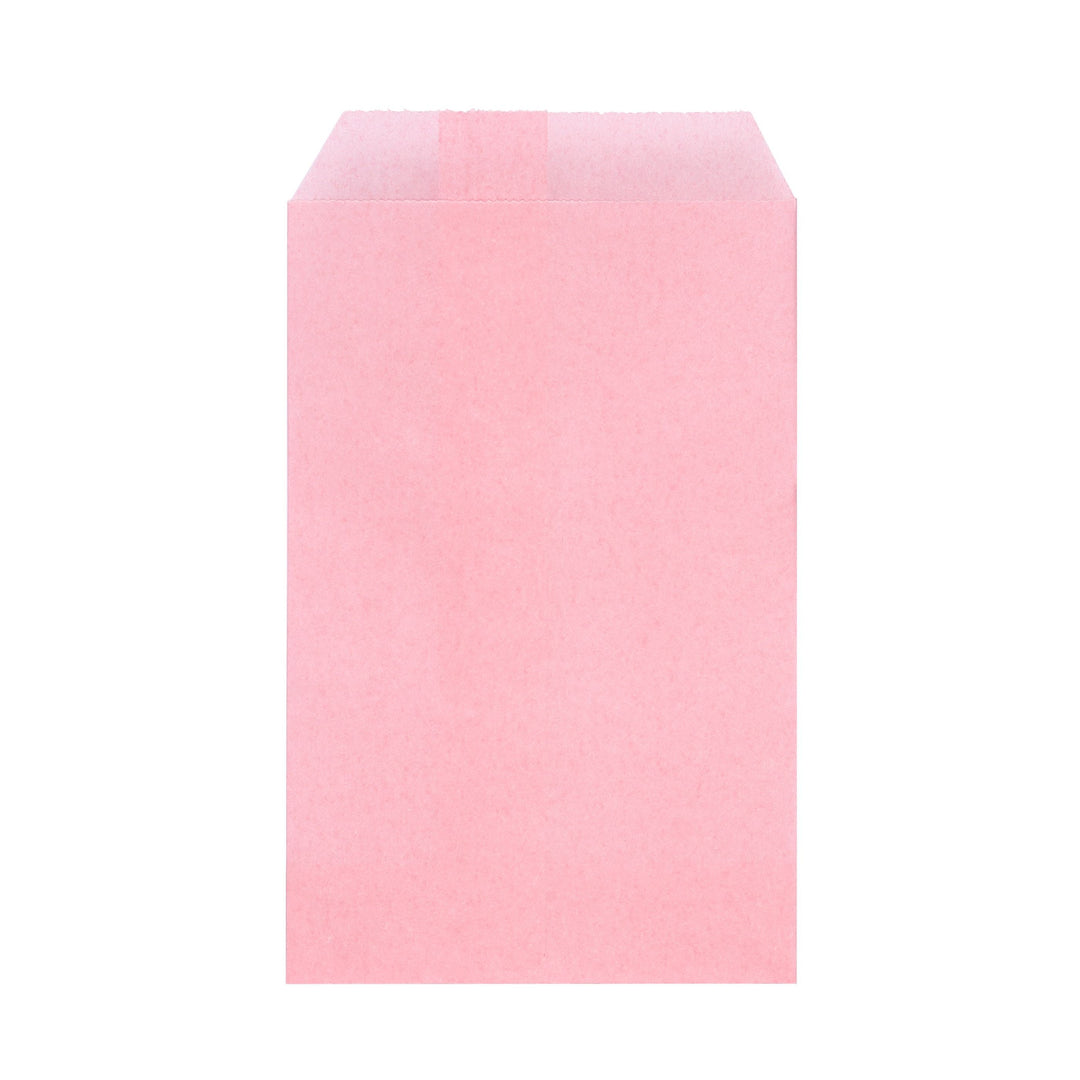 Wholesale (10 Pack) - Quotidian Flat Greaseproof Paper Bags - Baby Pink Envelopes for Goodies, Cookies, Candy, Wedding, and Birthday Parties. 1 Pack - 100 pcs for Stylish Celebrations