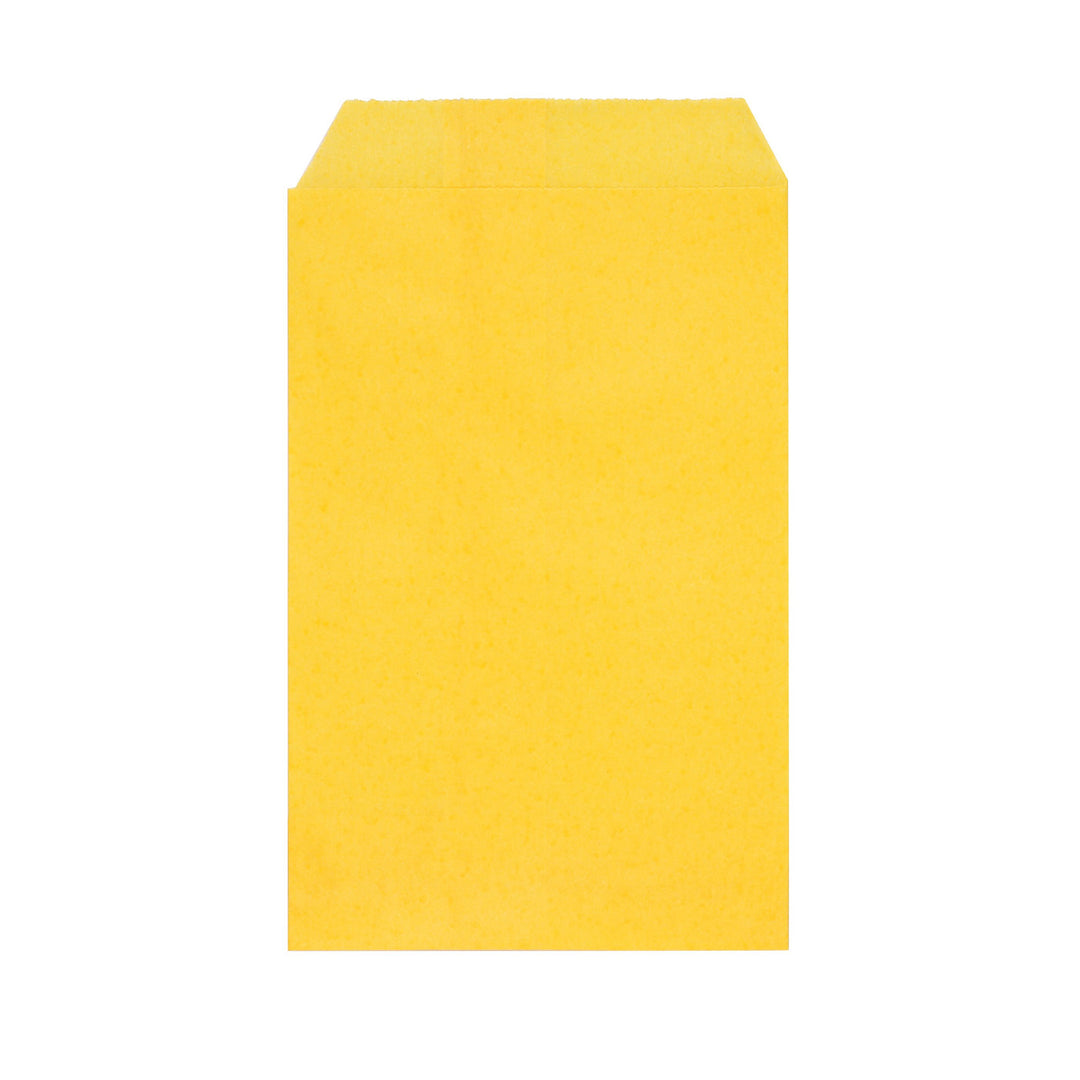 Quotidian Flat Greaseproof Paper Bags - Lemon Yellow Envelopes for Goodies, Cookies, Candy, Wedding, and Birthday Parties. Pack of 100 for Stylish Celebrations