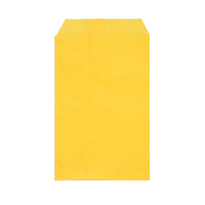 Quotidian Flat Greaseproof Paper Bags - Lemon Yellow Envelopes for Goodies, Cookies, Candy, Wedding, and Birthday Parties. Pack of 100 for Stylish Celebrations