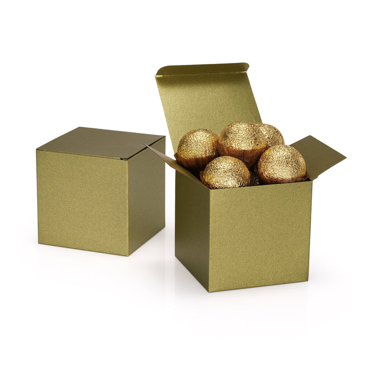 Glitter Paper Gift Boxes: For Candies, Chocolate, Crafts, and Jewelries. 3x3x3-inch