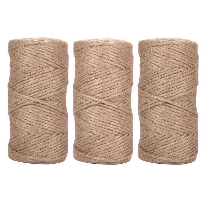 Natural Jute Twine String Rolls - Perfect for Artworks, Crafts, Gift Wrapping, Picture Display, and Gardening.