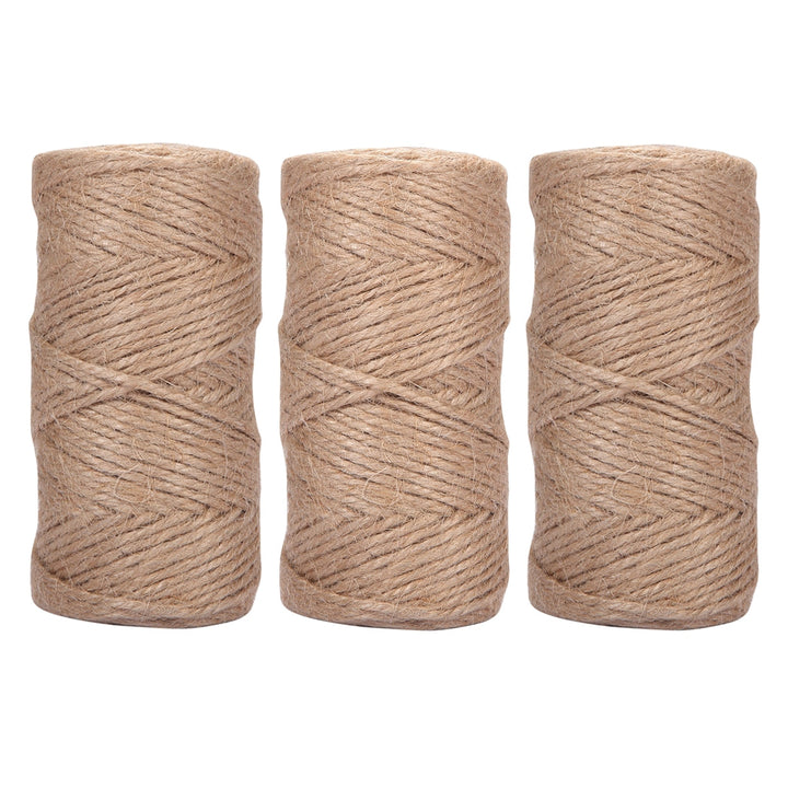 Wholesale (10 Pack) - Natural Jute Twine String Rolls - Perfect for Artworks, Crafts, Gift Wrapping, Picture Display, and Gardening. Thin 3mm Thickness for Versatile Use