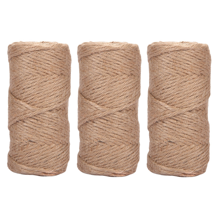 Natural Jute Twine String Rolls - Perfect for Artworks, Crafts, Gift Wrapping, Picture Display, and Gardening.