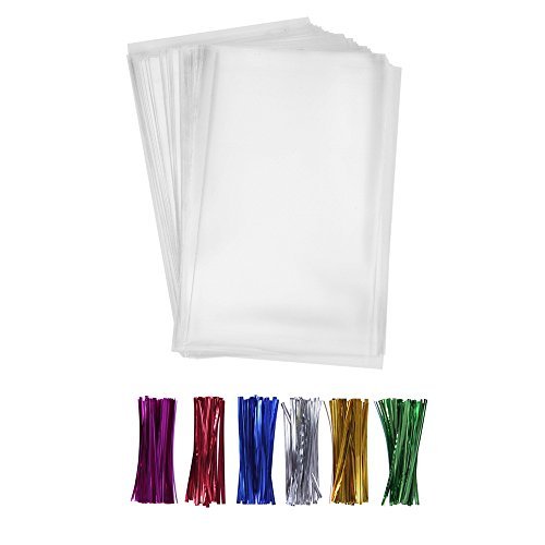 200-Pack Treat Bags with Twist Ties