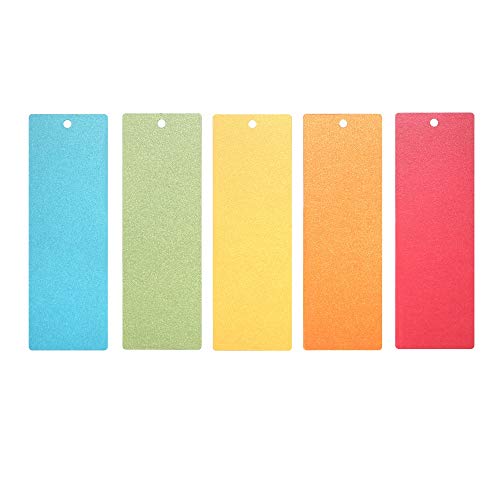 30-Pack DIY Blank Colored Paper Bookmarks with Ribbon