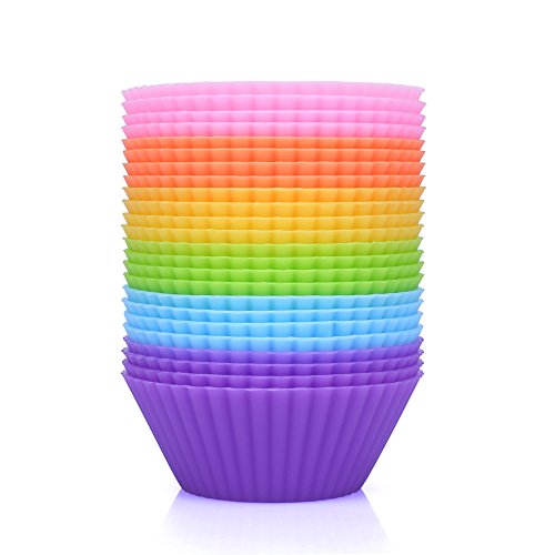 Wholesale (10 Pack) - 1 Pack -24 pcs Mini Muffin Pan - Reusable Silicone Cupcake Molds (2 inches) - Nonstick Truffle Cake Pan Set in 6 Vibrant Colors for Small Baking Cups